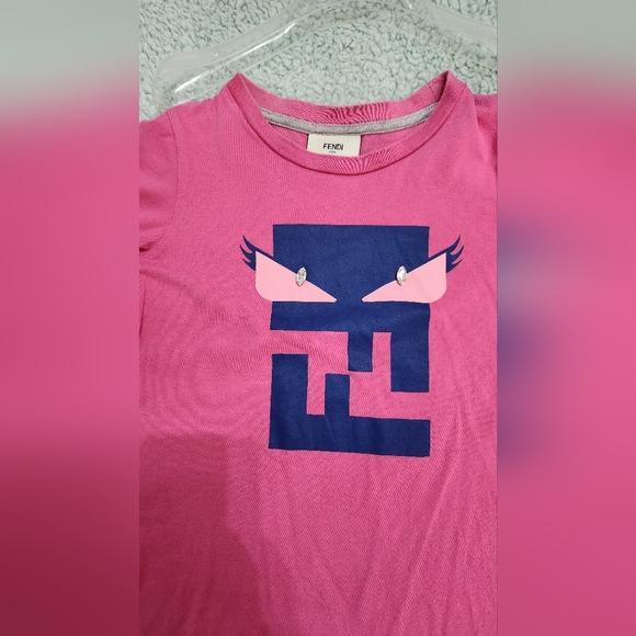 AUTHENTIC FENDI MONSTER LOGO PINK - Picture 6 of 6